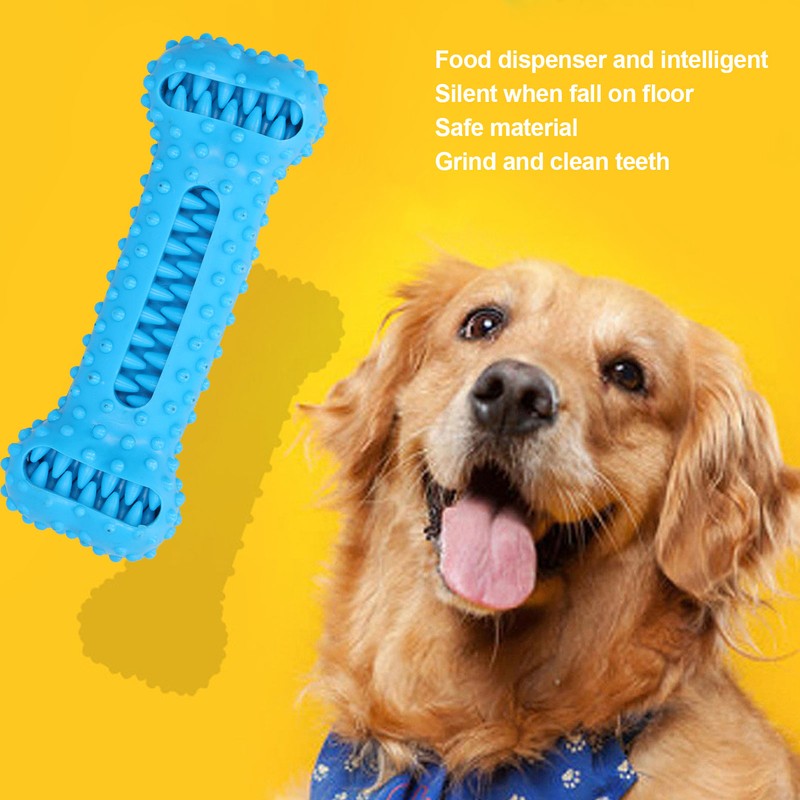 TPR Dog Teeth Cleaning Chew Toy Food Dispenser Brushing Stick
