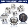 Dosoniko 50pcs M8 Nylon Lock Nuts 304 Stainless Steel Insert