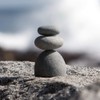 Natural River (Triple) Stone Rock Cairn Sculpture - Stacked Stone