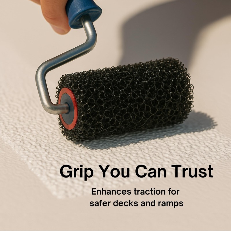 KiwiGrip Roller for Non-Skid Coating Application - Black, 4-Inch -