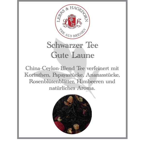 Lerbs & Hagedorn, Black Tea Good Mood Lemon Strawberry Flavour