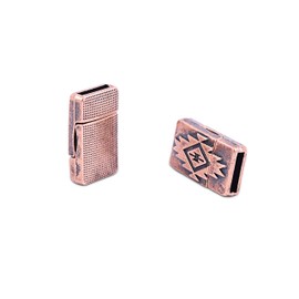 KONMAY 5 Sets 10.0x2.0mm Glue-in Magnetic Jewelry Clasps for Bracelet Making (Antique Copper)