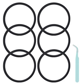 Rubber Seal Replacement Gasket for Yeti 30 oz Tumbler Lids, 6 Pcs Leak-Proof O Ring Gaskets with 1 Pcs Tweezer Compatible with 30/32 oz Tumbler, 14 oz Mug, 26 oz Cup and 35/42 oz Straw Mug