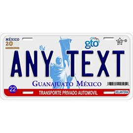 Guanajuto License Plates | Placas de Guanajuato Personalizada | (Guanajuato 1, AUTO)