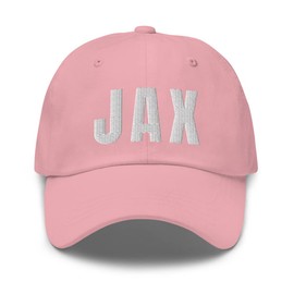 Airport Code Jax Hat Jacksonville Florida FL Dad Cap Embroidered Dad Hat Baseball Cap with Adjustable Buckle Strap Pink
