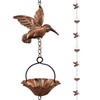 8.5Ft Copper Rain Chains for Gutters, Lotus Rain Catcher Chain