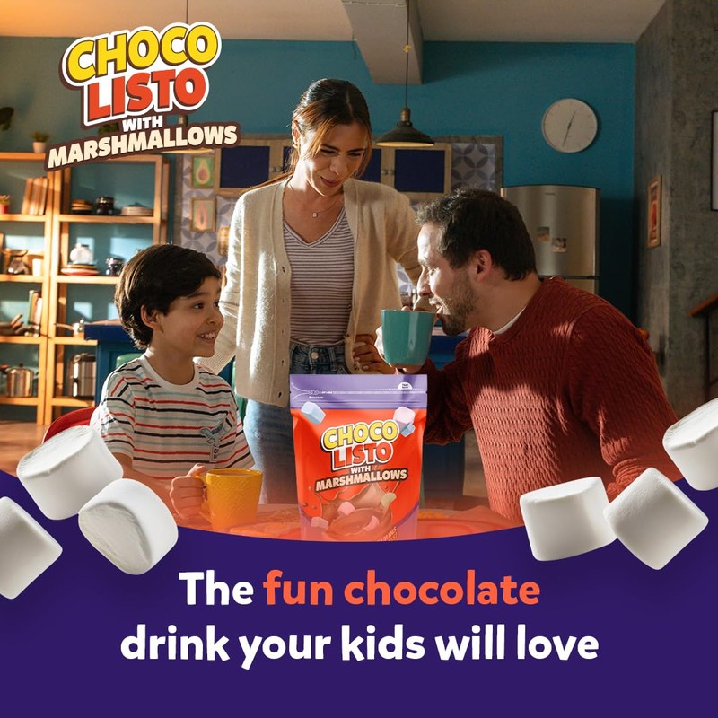 Chocolisto, Chocolate Powder with Marshmallows, 5.29 oz