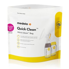 Medela | Bolsas Esterilizadoras para Accesorios de Extractor de Leche o Biberones | Bolsas para Microondas| Contiene: 5 unidades