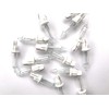 50 Replacement Mini Light Bulbs - 6 Volts - Clear Bulbs - White Base - Christmas