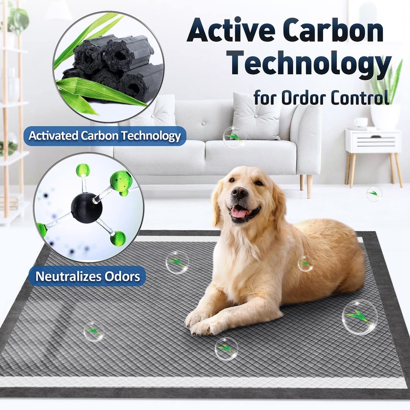Gimars Upgrade Odor-Control Extra Large XXL Charcoal Pee Pads for