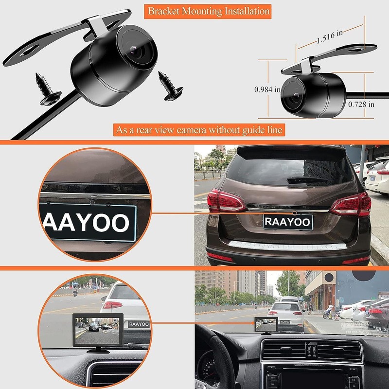 LEDON 4.3" HD Monitor Reverse Camera Rear View Backup Parking