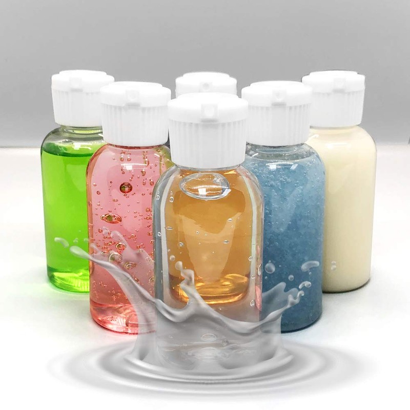 Empty Clear Plastic Bottles 2 Oz, Small Travel Bottles Set,