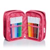 Astuccio 3 Scomparti Seven, Flying Dreams, Blu, Completo di Matite,