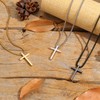 YADOCA 925 Sterling Silver Cross Necklace for Men - Silver
