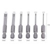 6Pcs Hexagonal Shank Slotted Screwdriver Drill Bit Alloy Flat Head
