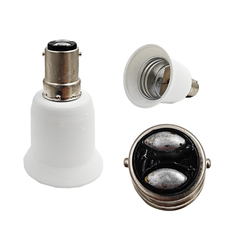 E-Simpo 6pcs BA15D to E26/E27 Light Socket Adapter BA15D Light
