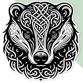 Extra Large 460mm 'Celtic Badger' Permanent Sticker Decal for Cars/Windows/Bins/Walls (DW00138799)