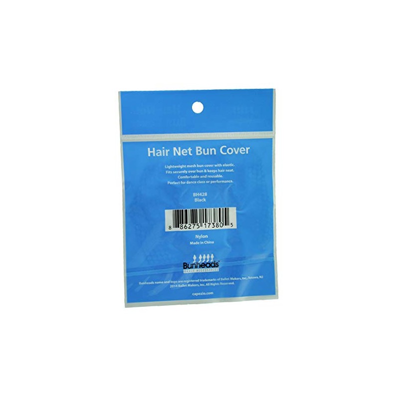 Bunheads BH428 Black Hair Net Bun Cover (1 Pack)