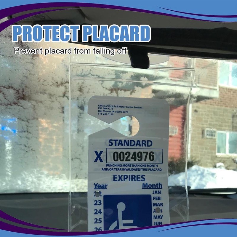 QZTYTY 4PCS Handicap Placard Holder, Disabled Parking Permit Holder, 11.6"