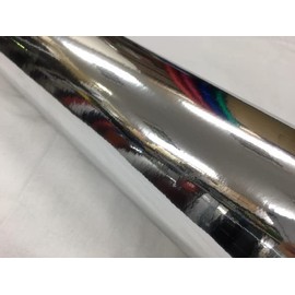 Car Wrapping Sheet 60.0 x 11.8 inches (152 x 30 cm), High Quality Plated Silver, Silver Chrome Plating, Protective Film