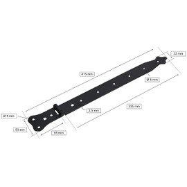 KOTARBAU® Set of 2 Shutter Hinges 420 mm Narrow Gate Hinge Stylish Door Hinge of Highest Quality Throw Hinges Cross Hangers Garden Gate Hinge