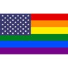 CafePress Rainbow American Flag Rectangle Car Bumper Magnet