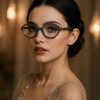 ICARA Fashion Rhinestone bling Reading Glasses for Women Retro Oval