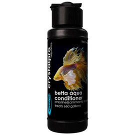 Crystalpro Betta Water Conditioner Treats 660 Gallons - Concentrated Betta Fish Water Conditioner Neutralizes Chlorine and Ammonia (4.2 Oz-125 ml)