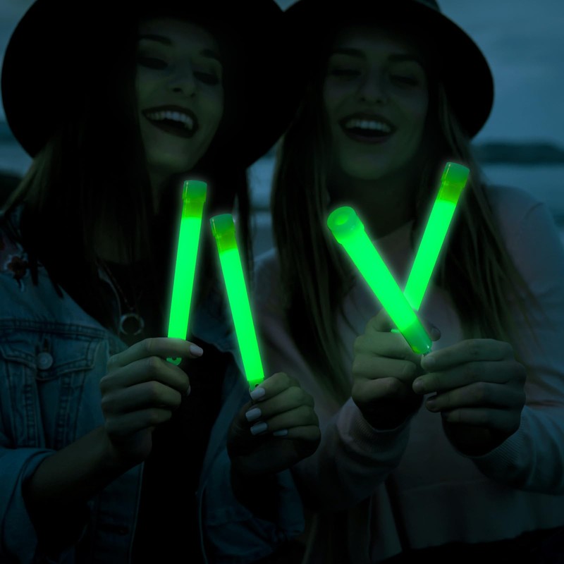 Sotiff Bright 6 Inch Large Glow Sticks Bulk Green Emergency