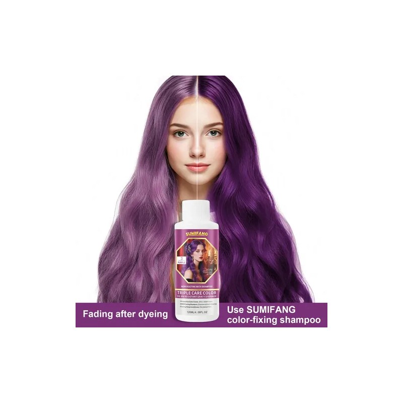 M Shampoo Tinte Sumifang Triple Cuidado 120 Ml Purple D