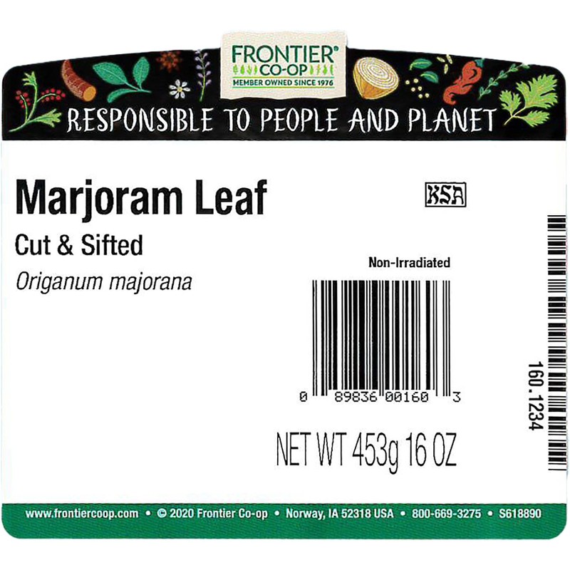 Frontier Co-op Marjoram Leaf, Cut and Sifted, Kosher | 1