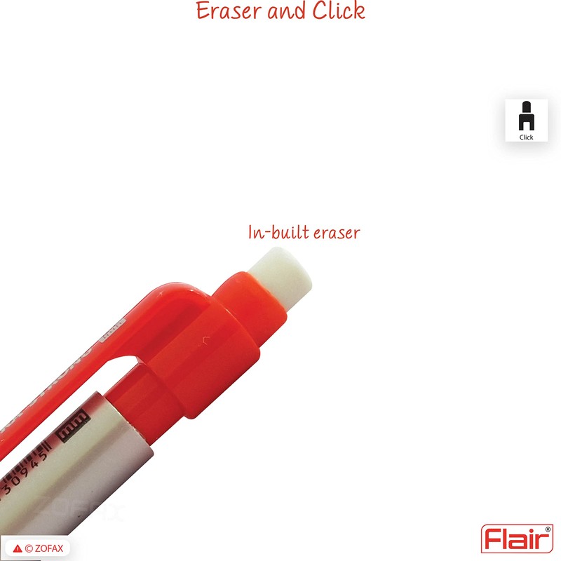 0.7mm FLAIR X-Tra Strong 2B Mechanical Pencils Rubber Tipped (RED