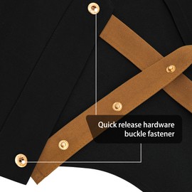 Lengnuantazhi 3 Pack Chef Apron, Waterproof Apron, Adjustable Apron with 2 Pockets for Men Women, Apron for Cooking Baking Restaurant(Black)