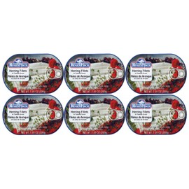 Rugen Fisch Herring & Mackerel Fillets Assorted Sauces (6 - PACK, Herring Fillets in Tomato Sauce)
