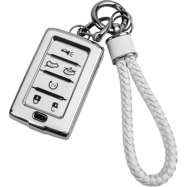 JOYEAR for Jeep Keychain with Key Fob Cover Compatible with