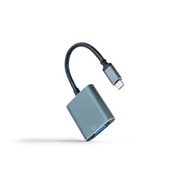 Blendend Konverter USB-C auf VGA, Aluminium, grau, 10 cm, ideal zum Anschluss von Geräten an Monitore und Projektoren.