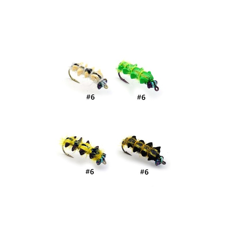 YAZHIDA Fly Fishing Flies, Simulated Insects, (Caterpillar)