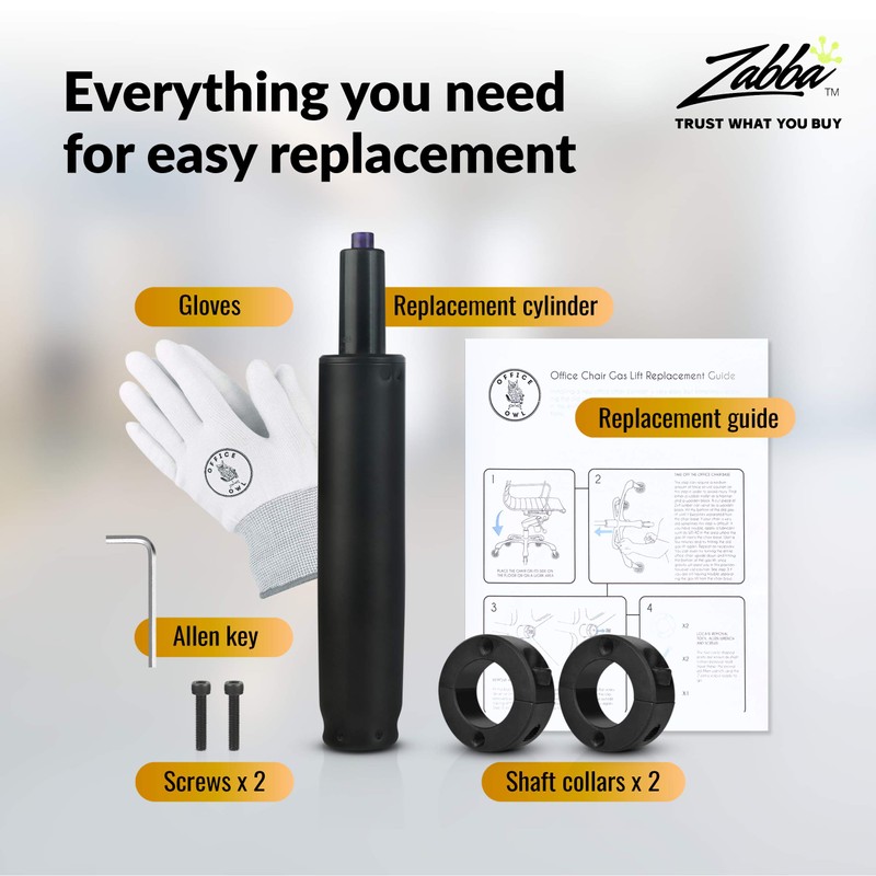 Office Chair Gas Cylinder Replacement Kit, Heavy Duty Class 4