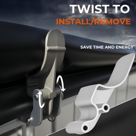 Heavy-Duty Aluminum Tarp Lock System - 6 Pack Easy-Off Truck Tarp Clamps with 12 Reinforced Pins 1705775-1