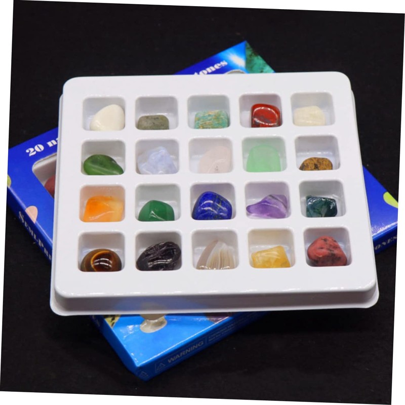 Gatuida Natural Crystal Ores 2 Boxes Set Learning Rough Ore