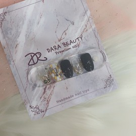 [Handmade nail tip] Stone gradient mother-of-pearl nails / [수제네일팁] 스톤그라데이션 자개네일