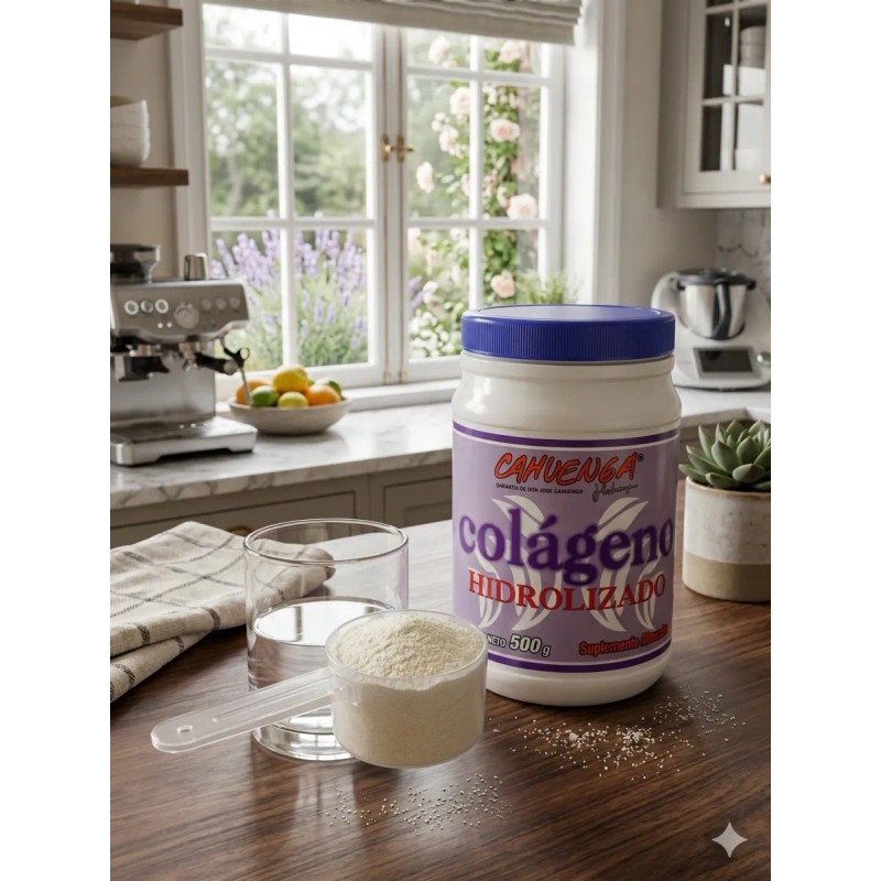 Cahuenga Colágeno Hidrolizado Puro 500g Polvo Dosificador