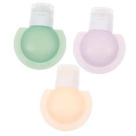PACKOVE 3pcs Leakproof Silicone Travel Bottles Refillable Small Containers for Shampoo Lotion Shower Gel Portable Travel Toiletry Bottles with Squeeze Design PP Material for Toiletries