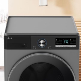 Felvoro Washer and Dryer Cover for the Top for Protective Silicone Rubber Mat,Anti-Slip Washing Machine Cover, Laundry Room Accessories, Nonstick Nonskid Heat-Resistant Pad23.6"x 23.6" （1pcs）grey