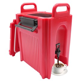 Giciashop Beverage Dispenser,Portable Insulated Beverage Dispenser,Thermal/Cold Beverage Server with Spigot & Handle for Restaurants,Hotels,Coffee Shops,5.28 Gallon,Blue (Red)