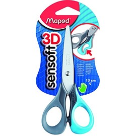 Maped Sensoft 3D 13 cm Scissors Grey/Baby Blue