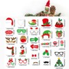 Christmas Photo Booth Props, 32 pcs Xmas Photobooth Kit, Christmas