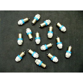Lumiglow 15 COOL Blue 5 LED Instrument Panel Dashboard Lights Bulbs BA9S 53 1815 AMC GMC