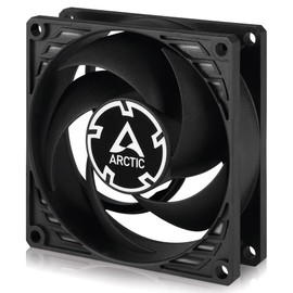 ARCTIC P8 - 80 mm Ventola per PC, Ventola Silenziosa per CPU, Ventola Ottimizzata per la Pressione Statica, Velocità 3000 RPM, 0,3 Sone - Nero