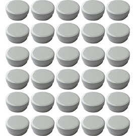 FRUEHES FORSCHEN 30 Salbendosen flach, 25ml Inhalt, weiß